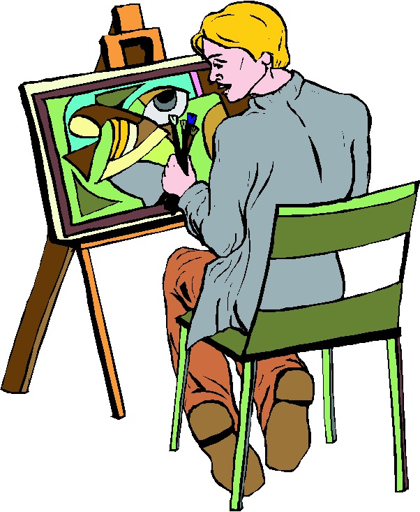 602x733 Artist Picture Of A Painter Clipart Image