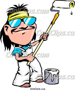258x308 Cartoon Painter Clip Art