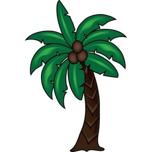 300x300 Coconut Palm Clip Art