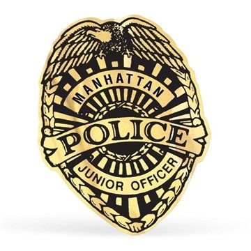 360x360 Personalized Junior Police Badge Stickers