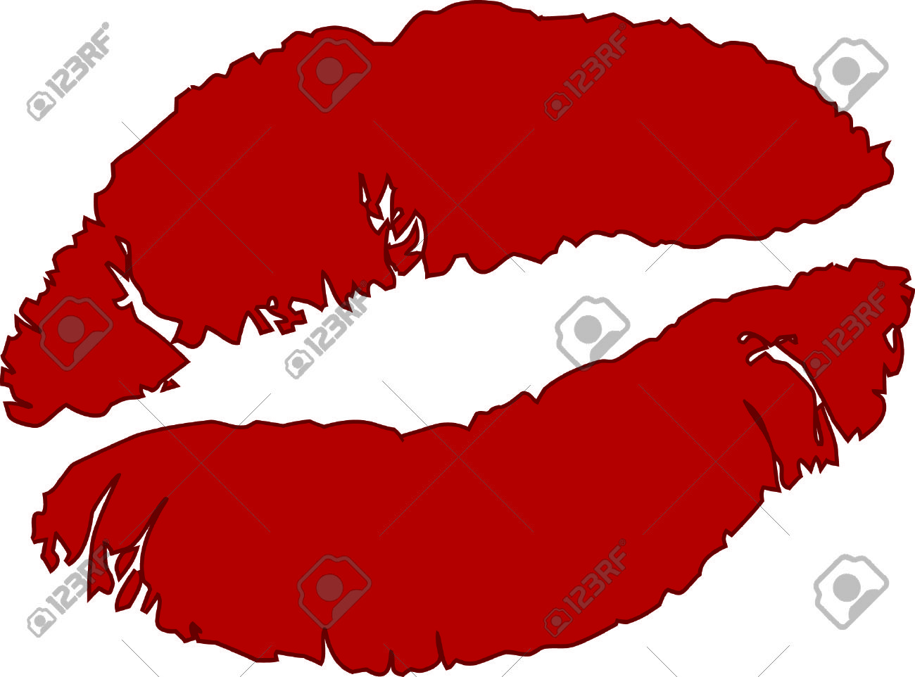 1300x962 Glossy Red Lips Clipart