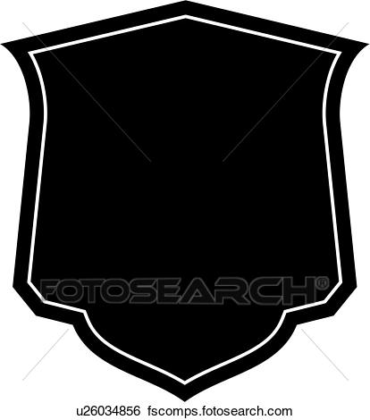 414x470 Clip Art Of , Basic, Blank, Border, Shield, Sign, Shapess