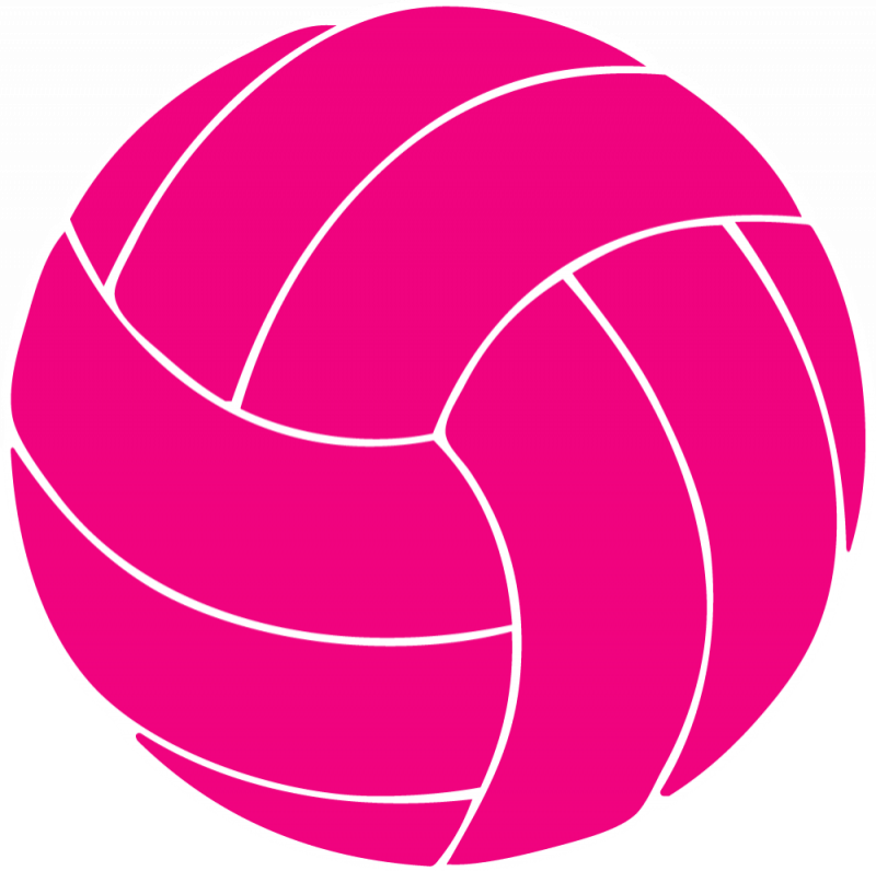 800x796 Pink Volleyball Clipart