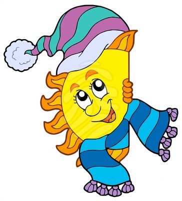 364x400 Winter Sunshine Clipart