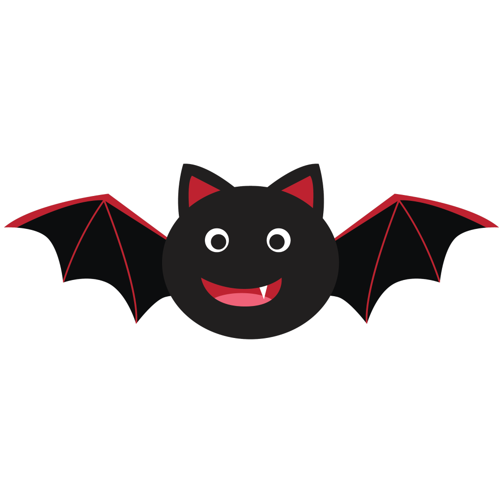 1024x1024 Halloween Bats Clip Art