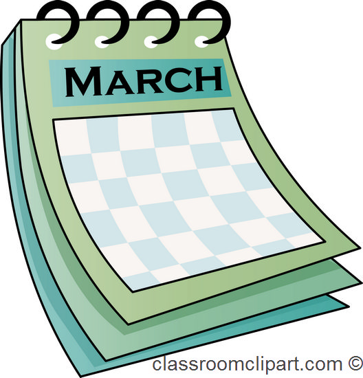528x550 March Calendar Clipart