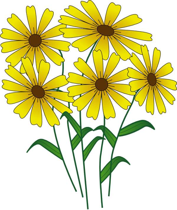 600x711 March Flowers Clip Art Clipart