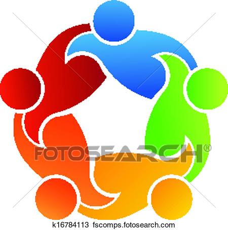 450x454 Clipart Of Teamwork Support 5 Logo K16784113