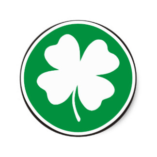 324x324 Four Leaf Clover Stickers Zazzle