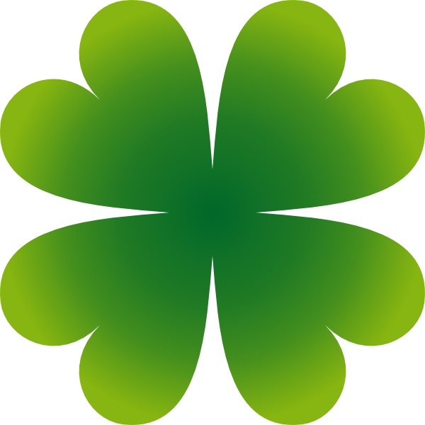 600x600 Four Leaf Clover 4 Leaf Clover Clipart Four Clipartix