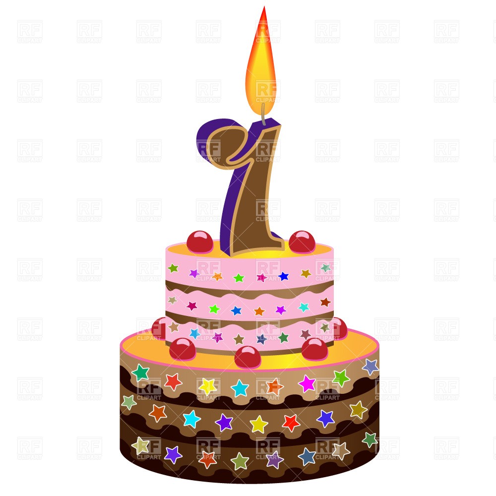 1000x1000 Brown Clipart Birthday Cake
