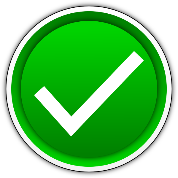 600x600 Green Check Mark Clip Art