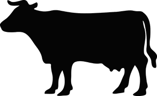 320x196 Cow Silhouette Clip Art 2