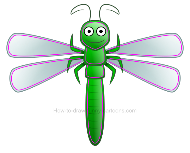 620x501 To Draw A Cute Dragonfly Clipart