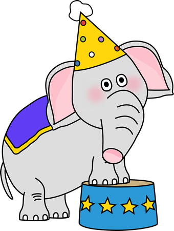 340x450 Circus Elephant On A Stool Clip Art