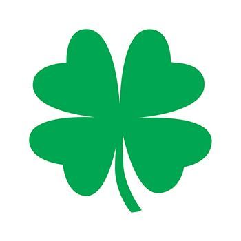 350x350 Glitter Four Leaf Clover Temporary Tattoo For Irish Luck