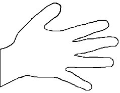 238x184 Hand Outline Template Printable Clipart Panda