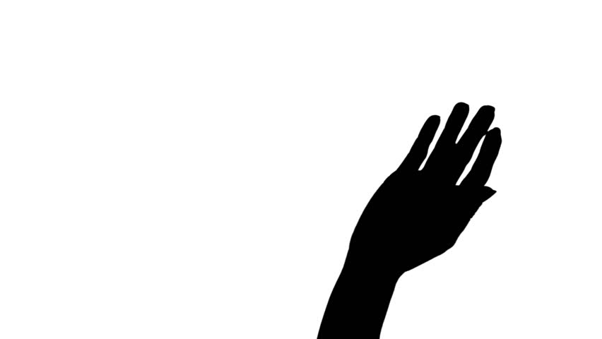 852x480 Hand Waving Silhouette
