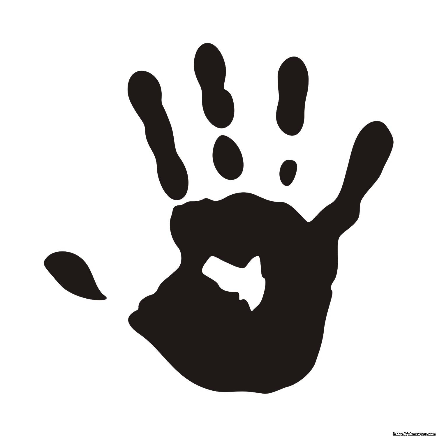 1500x1500 Vector For Free Use Print Of A Hand