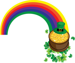 300x250 Gold Clipart Leprechaun Rainbow