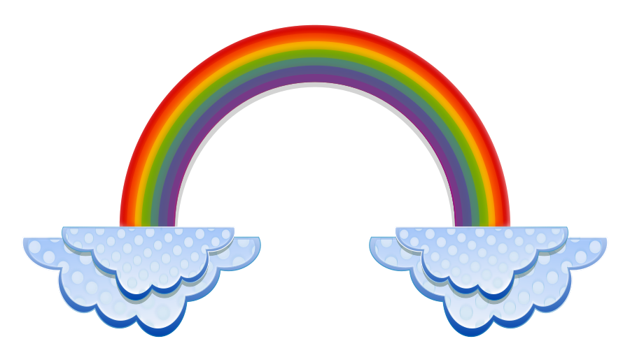 900x518 Rainbow With Clouds Clipart