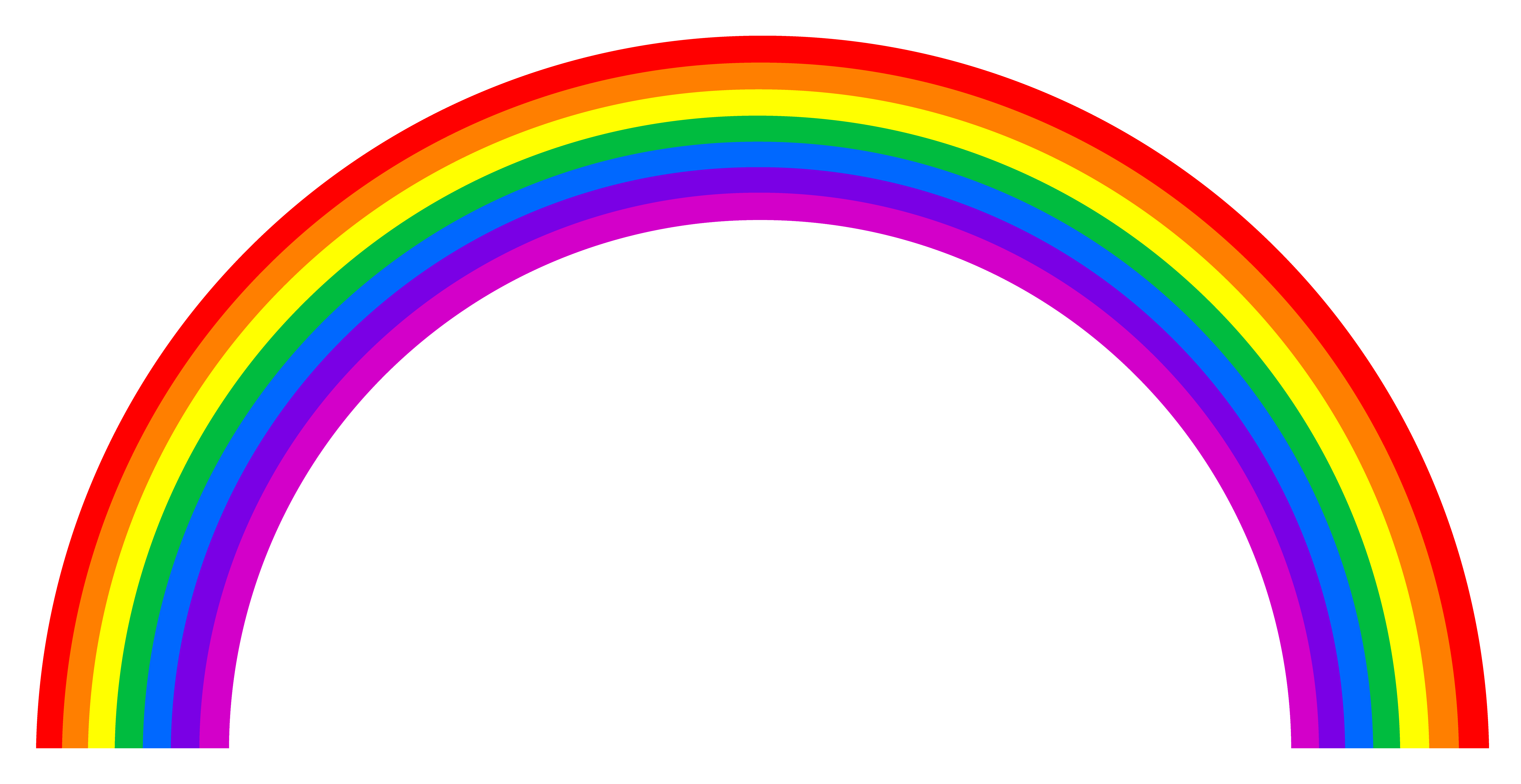 6088x3139 Cartoon Rainbow Clipart