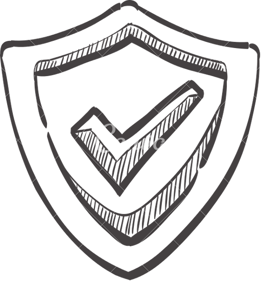 511x550 Sketch Icon Of A Shield Check