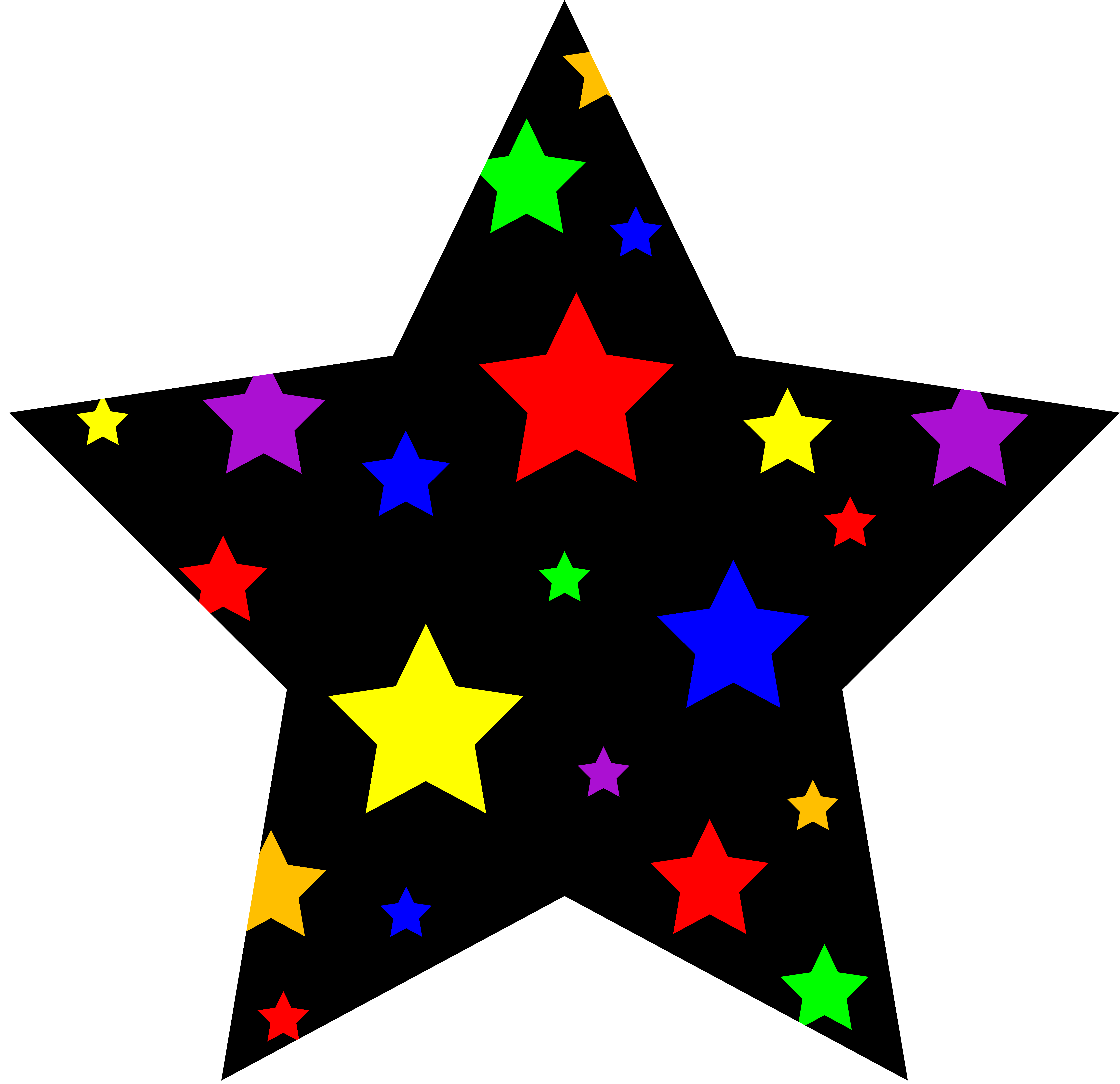 6598x6383 Star Clip Art Outline Free Clipart Images 4