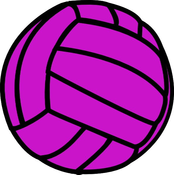 594x598 Purple Volleyball Clip Art
