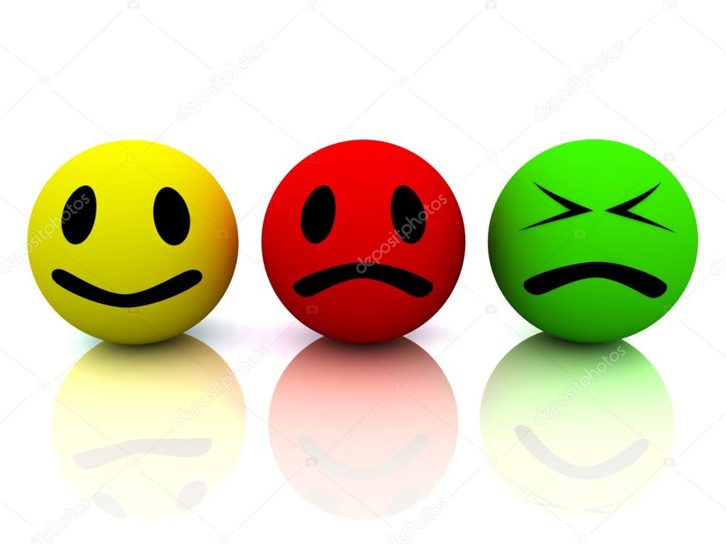1024x768 Happy, Sad And Angry Face. Stock Photo Moneymaker11