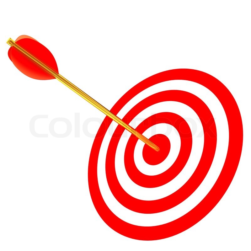 800x800 Arrow In A Target Stock Photo Colourbox