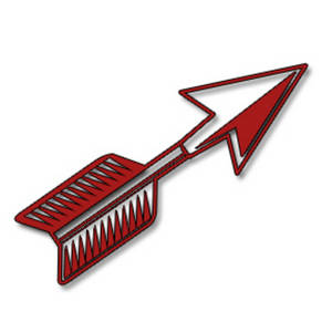 300x300 Clipart Graphic Of A Thick Red Arrow
