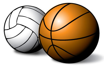 360x229 Basketball And Volleyball Clipart