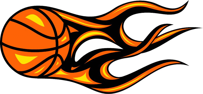650x301 Flaming Basketball Clipart