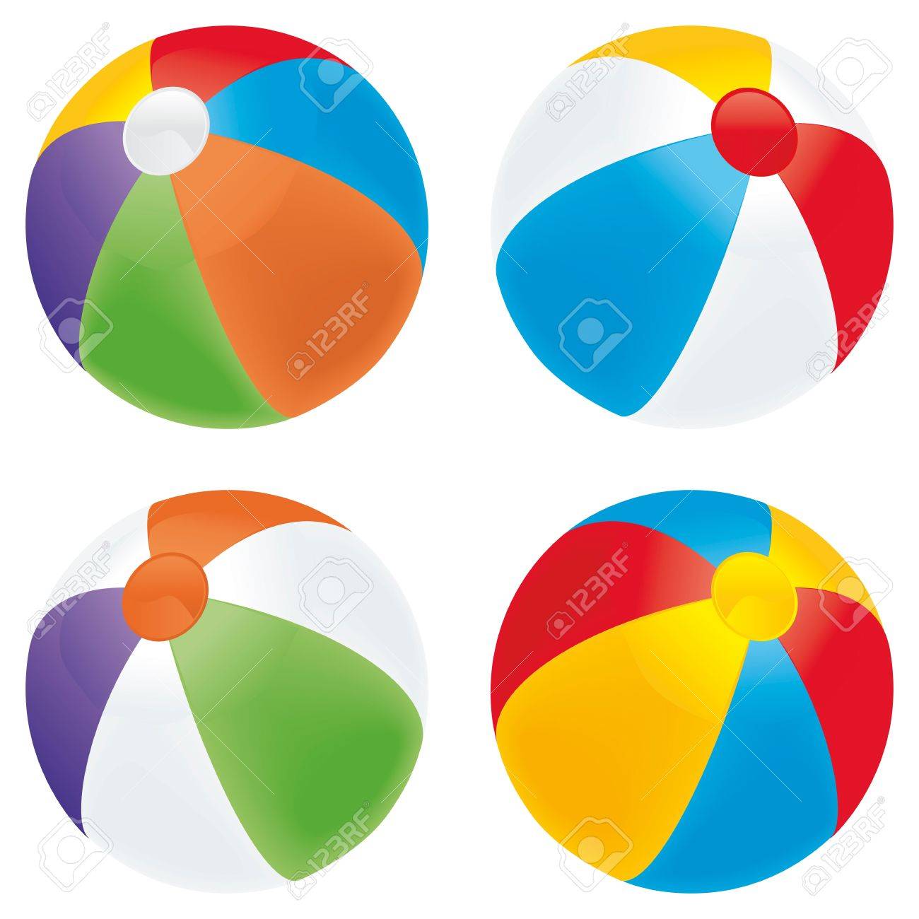 1300x1300 A Selection Of Beach Balls In Multiple Colors Isolated On White