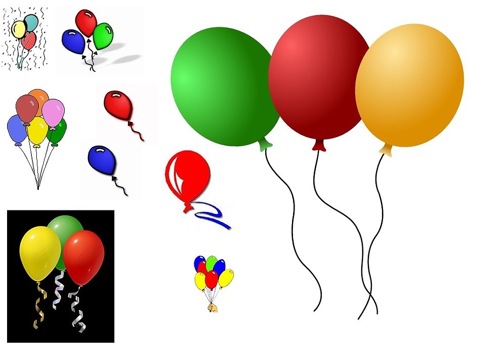 958x702 Birthday Balloons Clipart