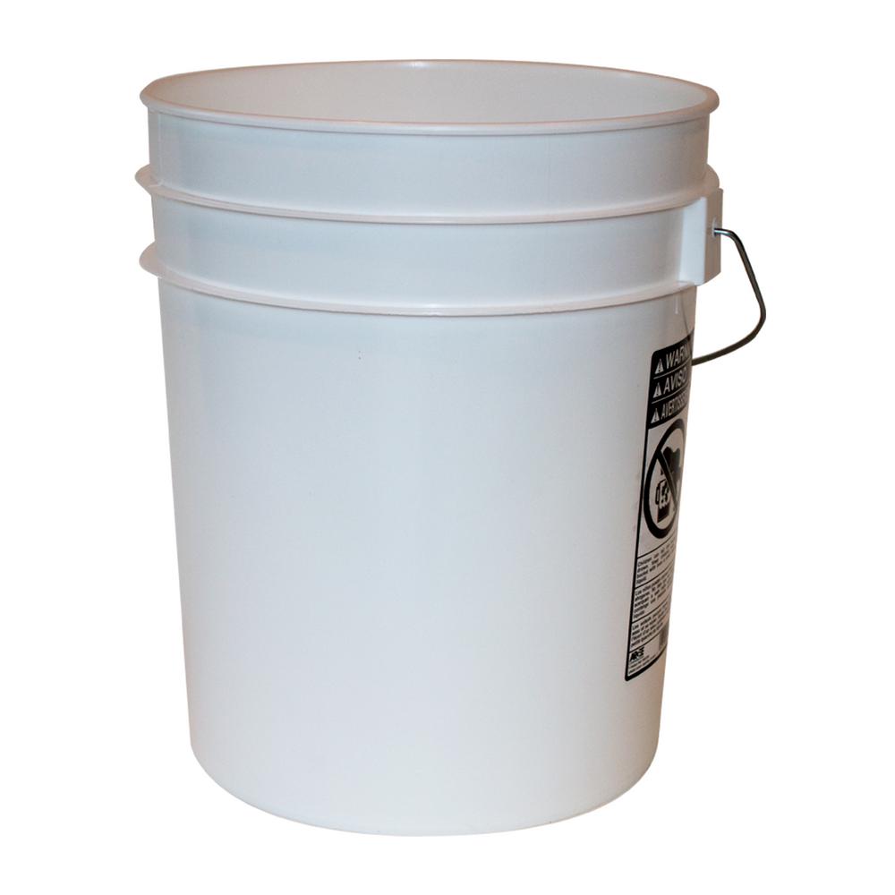 1000x1000 Leaktite 5 Gal. 70mil Food Safe Bucket White 005gfswh020