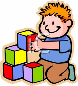 275x300 Young Boy Playing With Colored Building Blocks