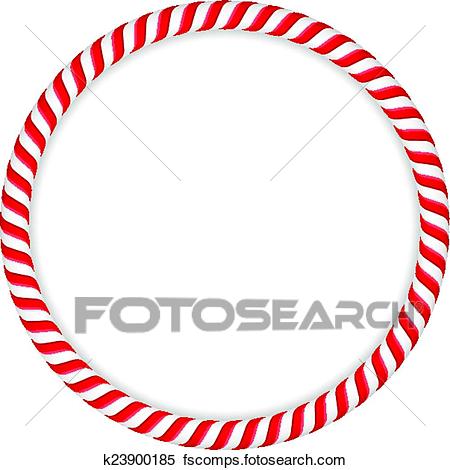 450x470 Clipart Of Candy Cane Circle K23900185