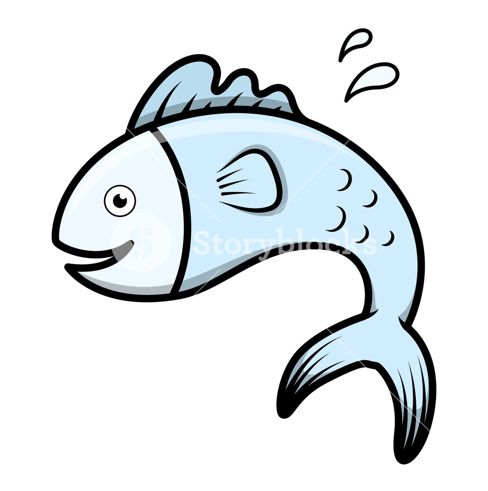 994x1000 Cute Cartoon Fish Vector Royalty Free Stock Image