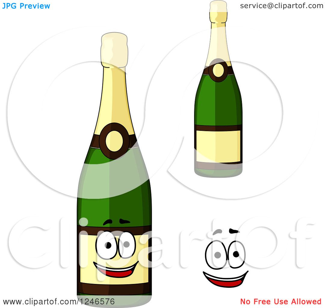 1080x1024 Clipart Of Champagne Bottles