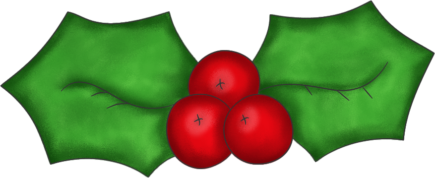 877x359 Christmas Holly Clip Art 2