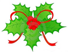 231x177 Free Christmas Holly Clipart