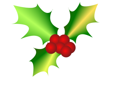 400x300 Free Christmas Holly Clip Art 3