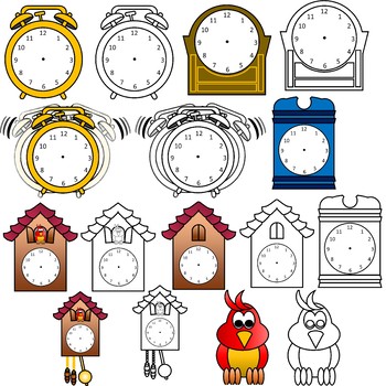 350x350 Clocks Clipart By Math Clips Teachers Pay Teachers