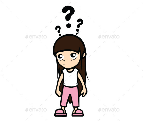 590x497 Confused Little Girl Cartoon Confused, Font Logo And Fonts