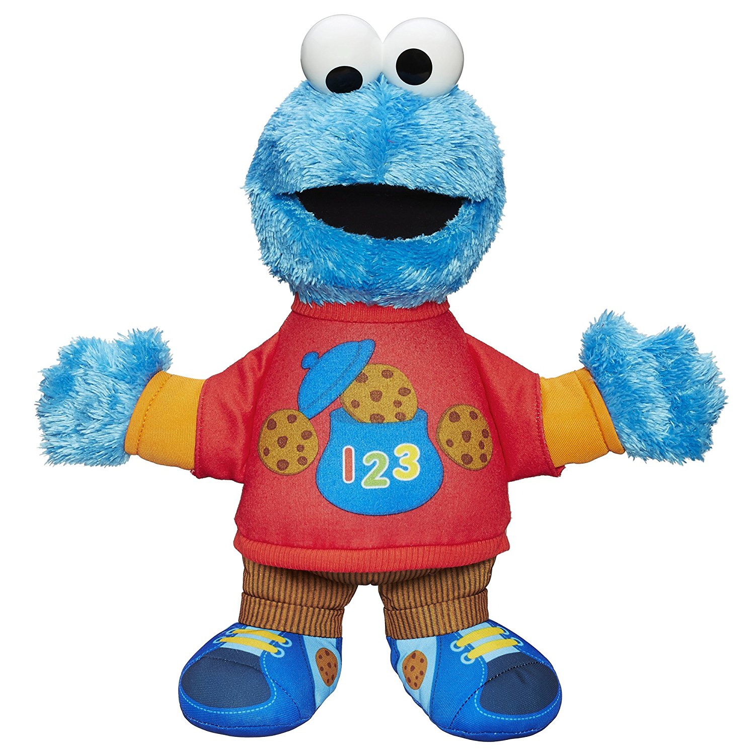 sesame street talking 123 cookie monster figure