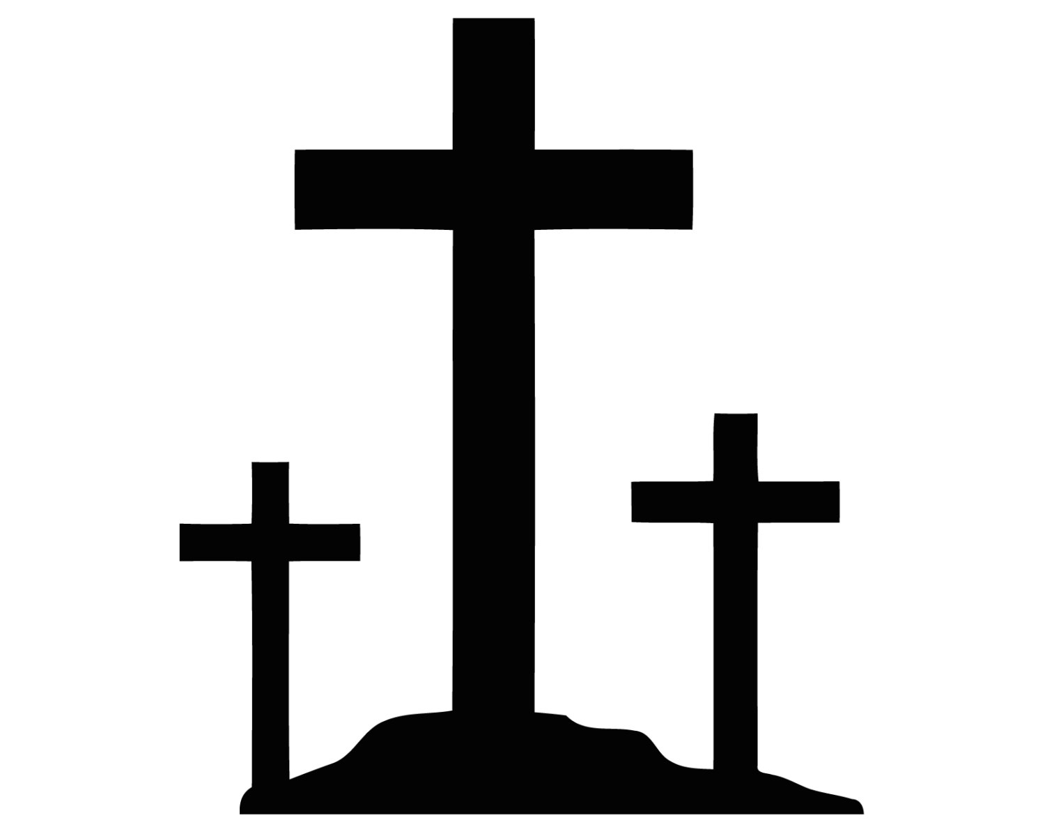 1500x1200 Three Crosses Clipart