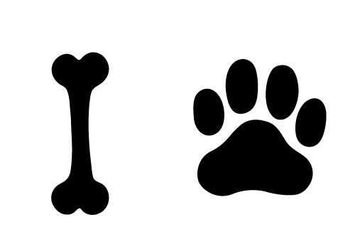 500x350 Bones Clipart Dog Paw