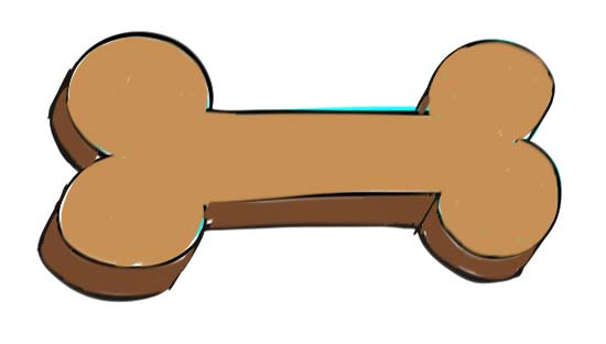 550x312 How To Draw A Dog Bone